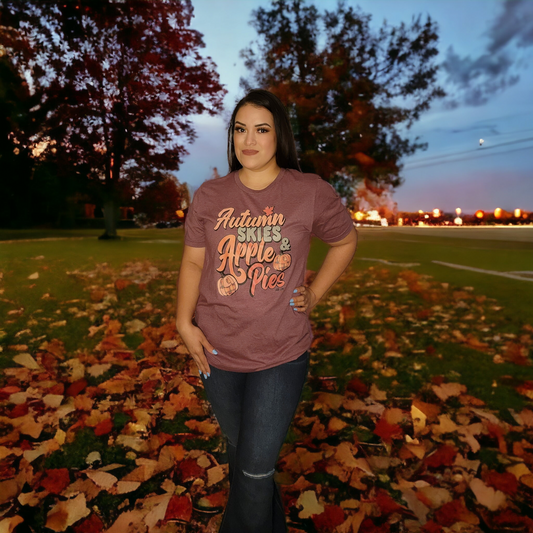 Camiseta Autumn Skies Apple Pies