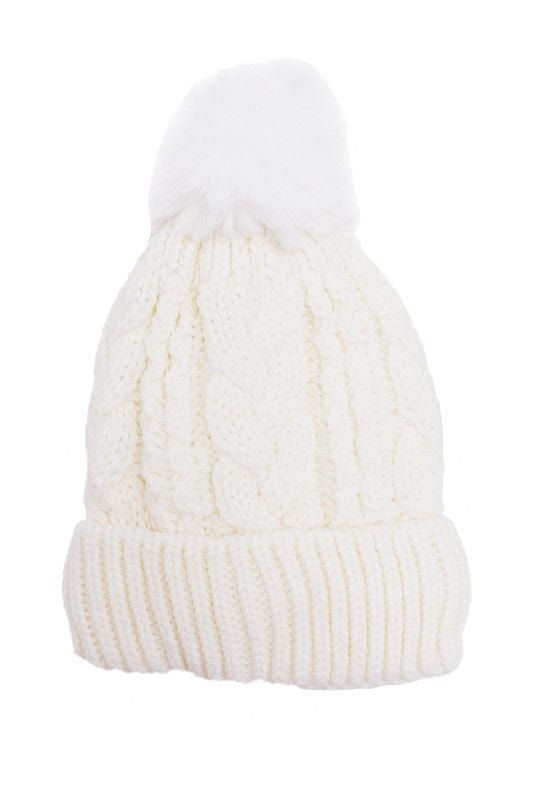 YD Boutique Hats Beige Beanie Hats with Sherpa Lining