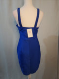 Royal Blue Satin Bustier Mini Dress