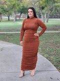Silky Smooth Long Sleeves Dress -Cooper
