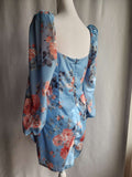 Light Blue Floral Mini Dress