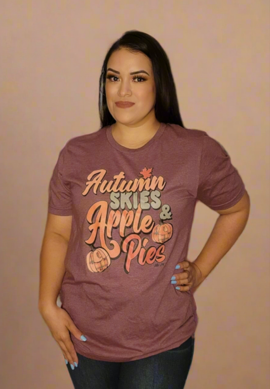 Autumn Skies Apple Pies Tee