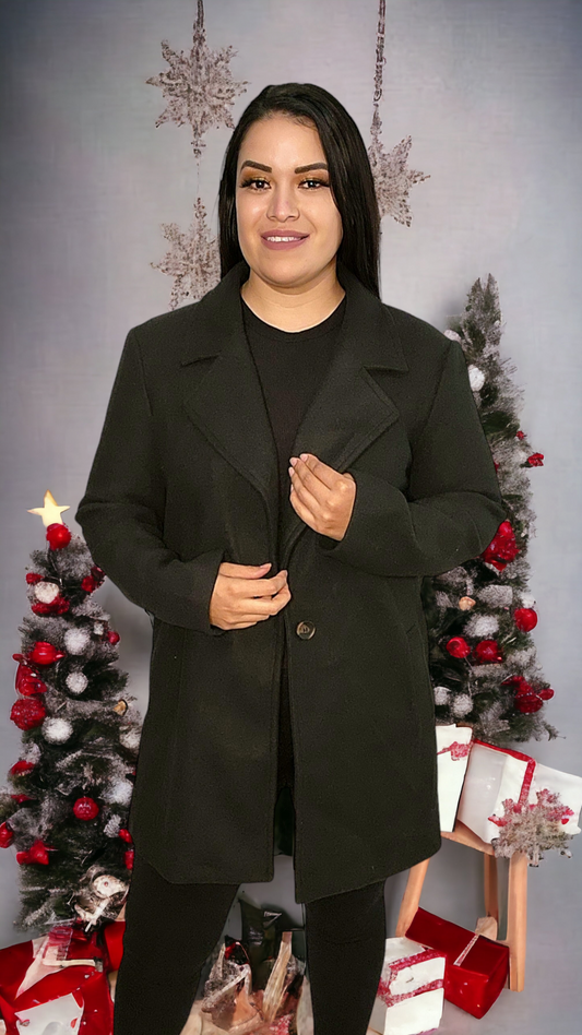 Women's Oversized Plush Button-Front Coat