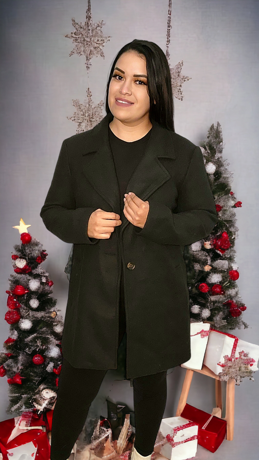 Women's Oversized Plush Button-Front Coat