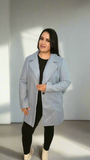 Oversized Plush Button-Front coat - Blue