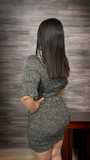 Black Floral Smocked Off Shoulder Dress