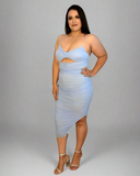 Light blue Front Cut out Dress