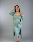 Sage - 2 pc Cardigan and Dress set