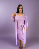 Lavender 2 pc Cardigan and Dress Set
