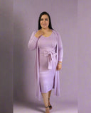 Lavender 2 pc Cardigan and Dress Set