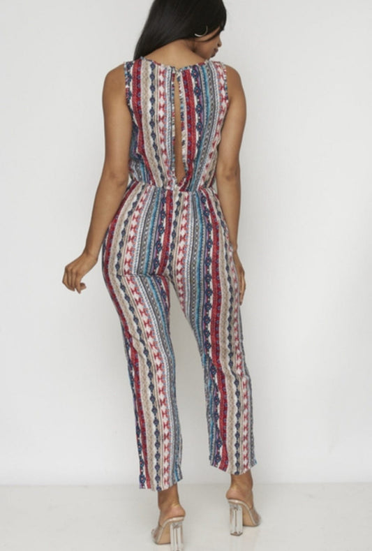 Aztec Sleeveless Jumpsuit