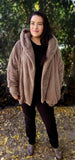 Teddy Hooded Sherpa Jacket - Tan