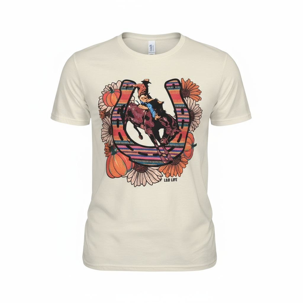 Camiseta de calabazas y rodeo