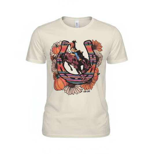 Camiseta de calabazas y rodeo