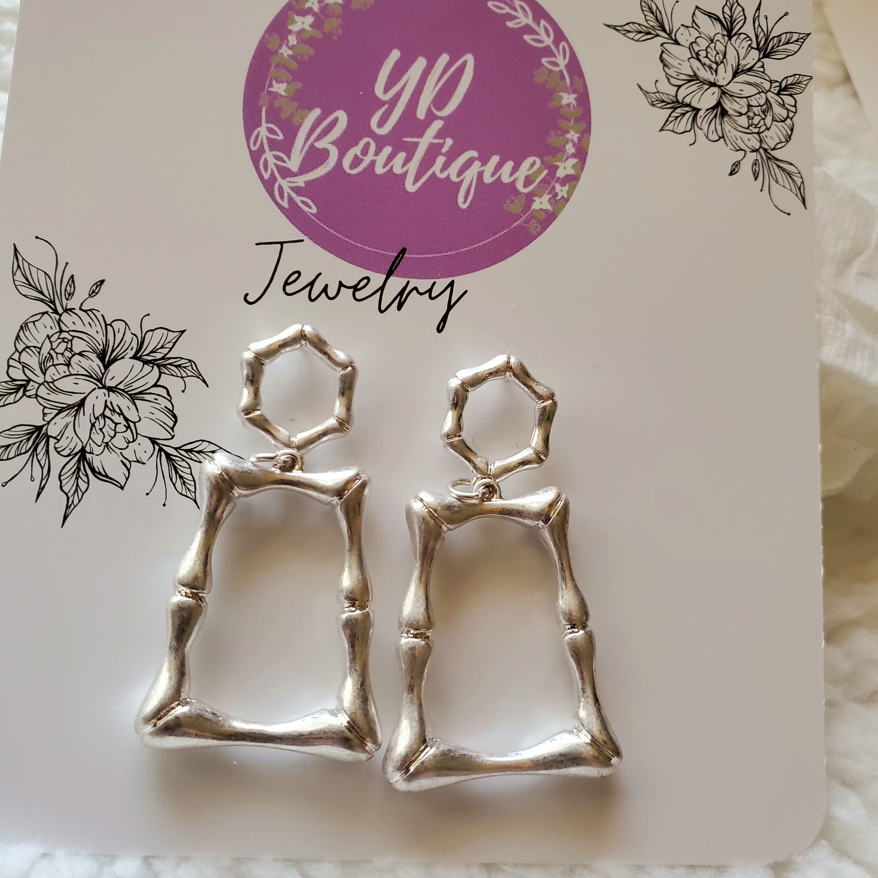 YD Boutique Earrings Silver Andrea Earrings