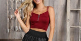 Front-Zipper Knit Tank Teens