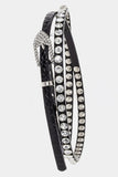 YD Boutique Belts Black Rhinestone Belt
