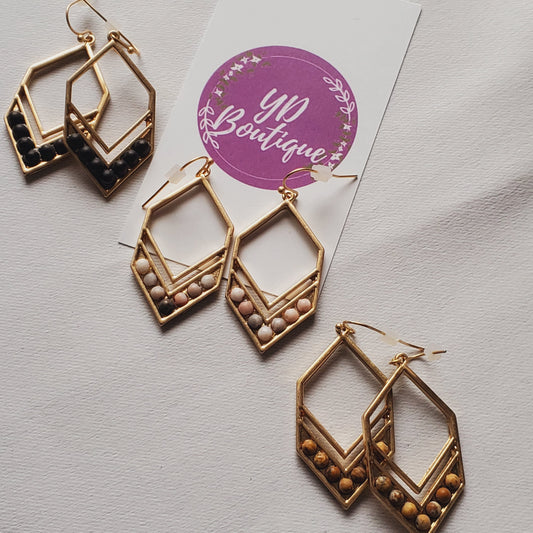 YD Boutique Earrings Beaded Drop Earrings