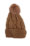 YD Boutique Hats Brown Beanie Hats with Sherpa Lining