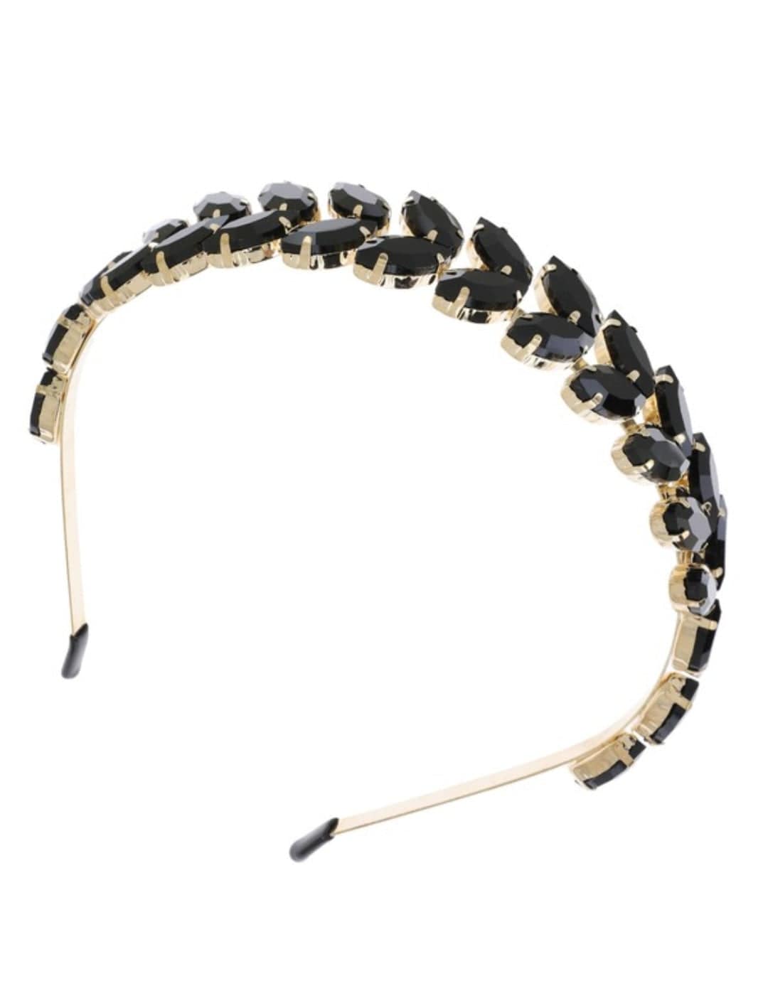 YD Boutique LLC Handbag & Wallet Accessories Leaf / Black Rhinestone Crystal Headband