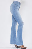 YD Boutique Pants YMI-High-Rise Flared Jean W/ Frayed Hem -Long Inseam-