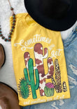 YD Boutique Shirts & Tops S Cactus & Cow print Tee