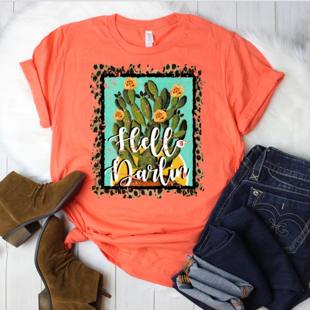 YD Boutique Shirts & Tops Small Hello Darlin Tee